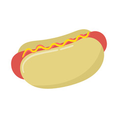 Hotdog with Mustard Illustration