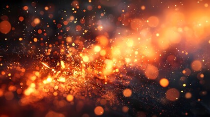 Abstract fragmented background of light spots