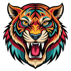 Obraz premium Vibrant Tiger Head (1)