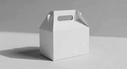 Blank White Cardboard Carry Box Mockup Perfect for Packaging Designs