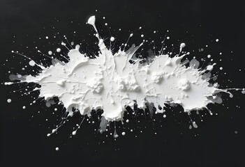 Naklejka premium Expressive White Paint Texture Isolated Effect