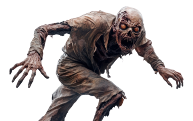 PNG Scary zombie decoration halloween creature.