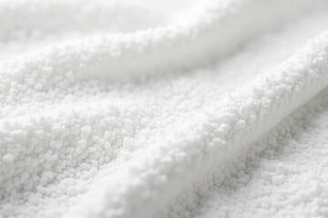 Soft, fluffy white cotton towel texture Close-up detail , pattern, background