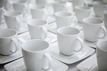 Stylishly Elegant White Cups Ready for Every Service Occasion and Enjoyment Today