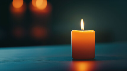 Candle Shining in Dark Setting Symbolizing Remembrance and Resilience During Black History Month