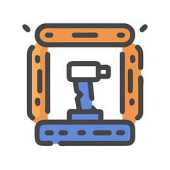 Fototapeta premium Industrial Scanner Screen Icon
