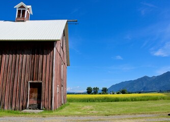Barn on a farm in Montana