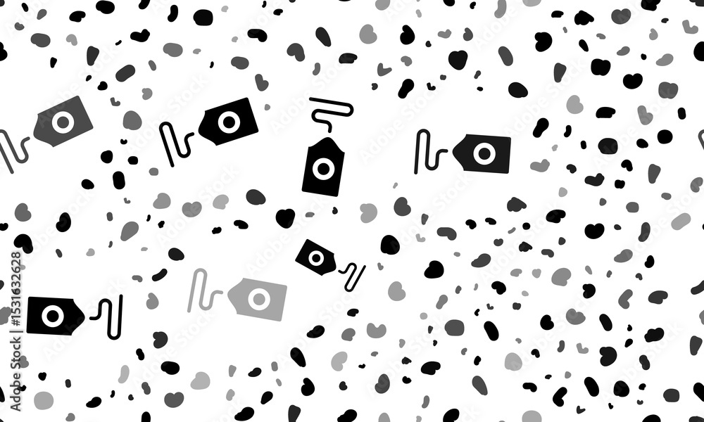 Poster abstract seamless pattern with 3d printer symbols. creative leopard backdrop. illustration on transp