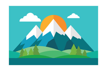 Mountain Landscape Vector 