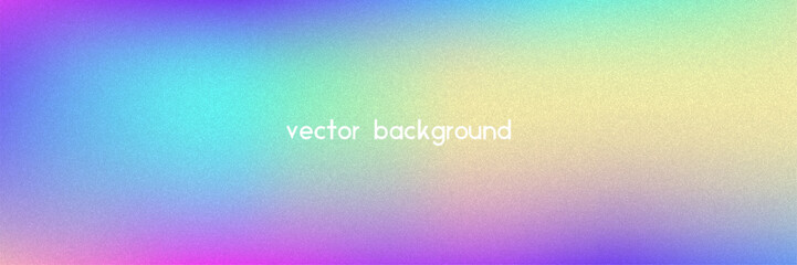 Fototapeta premium Noise Gradient Background. Abstract Grainy Bg In Pink, Purple And Blue Colors. Iridescent Hologram. Pearlescent Holographic Texture With Rainbow Foil. Aesthetic Silver Glow On Mesh Paper