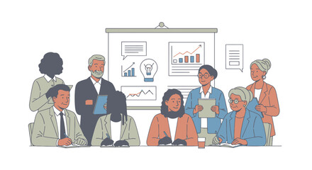 Diverse Team Collaboration: Business Growth & Strategy