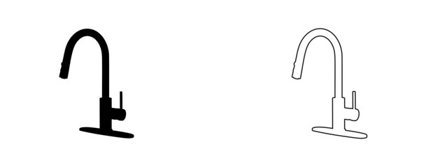 faucet illustration set