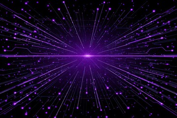 Digital circuit burst, violet glow