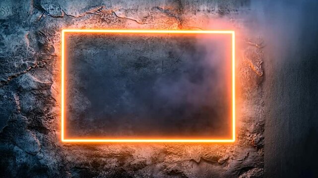 Orange glowing rectangle on dark textured background graphic resource