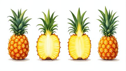set of pineapple