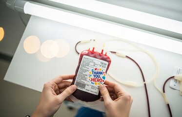 People gathered and queued at a blood donation drive, illustrating commitment to health and humanity on World Blood Donor Day.