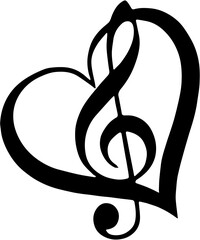 Obraz premium treble clef vector illustration