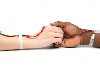 Neatly placed blood bags on table marking World Blood Donor Day, representing care, health, and life-saving efforts worldwide.