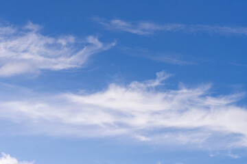 Blue sky with white cloud background. White cloud on blue sky. 