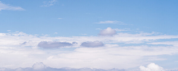 Fototapeta premium Blue sky with white cloud background. White cloud on blue sky. 