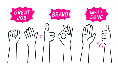 Appreciation and Success Hand Gestures