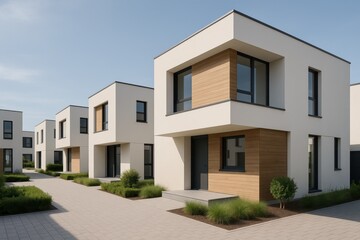Contemporary residential neighborhood with modern architectural design