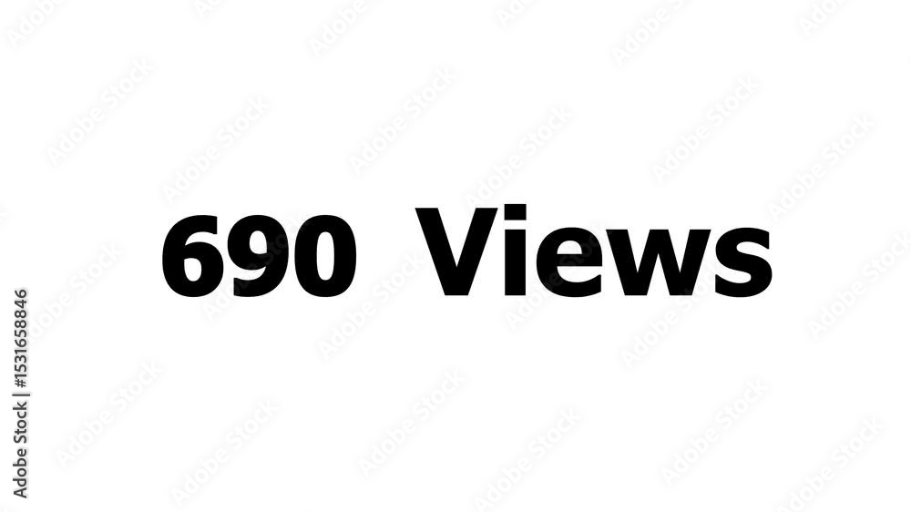 Aufkleber the views counter has reached one hundred thousand. social network counter displaying numbers counti