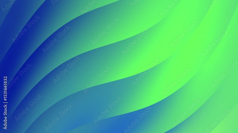 Poster abstract blue and green gradient wave background video loop