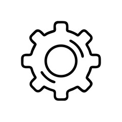 Settings Gear Symbol for Technical Adjustments and Configurations
