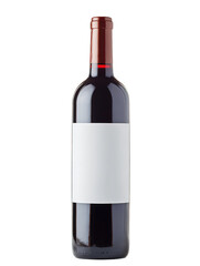 Unbranded Wine Bottle Isolated on a Transparent Background 