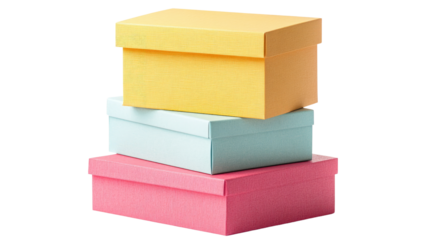 Creative colorful storage boxes for organizing home interior product photography minimalist top view decorative solutions