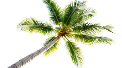 Tall palm tree against bright sky nature photography tropical environment low angle view serenity and calmness