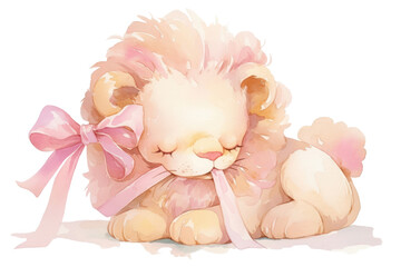 PNG Illustration watercolor pastel ribbon.