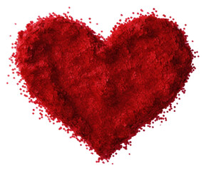 PNG Red heart white background celebration splattered.