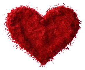 PNG Red heart white background celebration splattered.