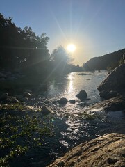 sunset over the sea