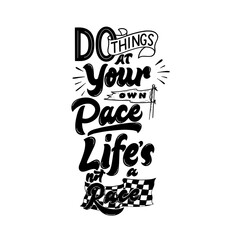 Typography T-Shirt Design - Do things at your own place- Transparent Design - PNG Graphics
