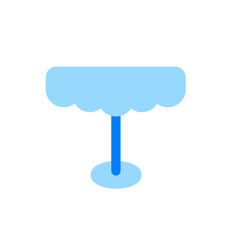 simple dining table duo tone icon
