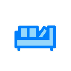 sofa with pillow duo tone icon