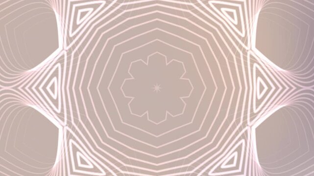 Geometryczna mandala w odcieniach r&oacute;żu i beżu