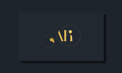 Minimal royal initial letters AK logo.