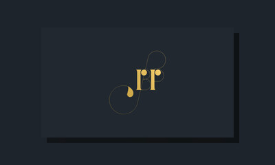 Minimal royal initial letters BP logo.