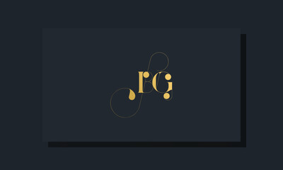 Minimal royal initial letters BG logo.