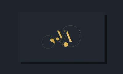 Minimal royal initial letters YA logo