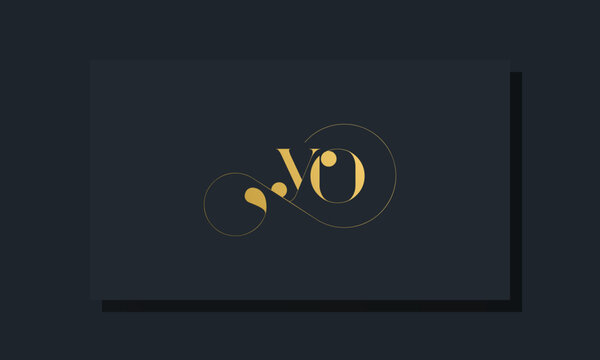 Minimal royal initial letters YO logo