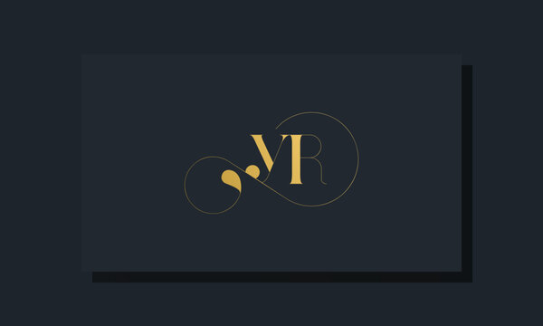 Minimal royal initial letters YR logo