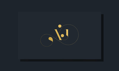 Minimal royal initial letters XJ logo