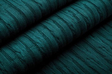 Deep teal fabric, layered folds