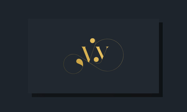 Minimal royal initial letters VY logo
