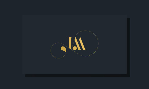 Minimal royal initial letters TM logo